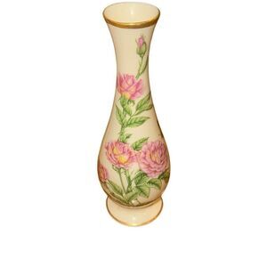 Lenox Limited Edition Mothers Day 1986 Rose Carnation Flower Design Bud Vase